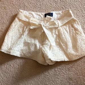 Polo by Ralph Lauren Women's Cream Lace Shorts